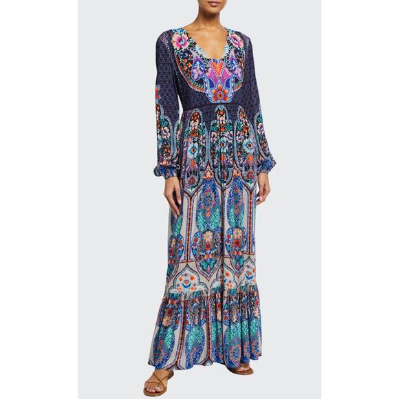 Johnny Was Saba Maxi Paisley Coverup Dress - Picture 1 of 3